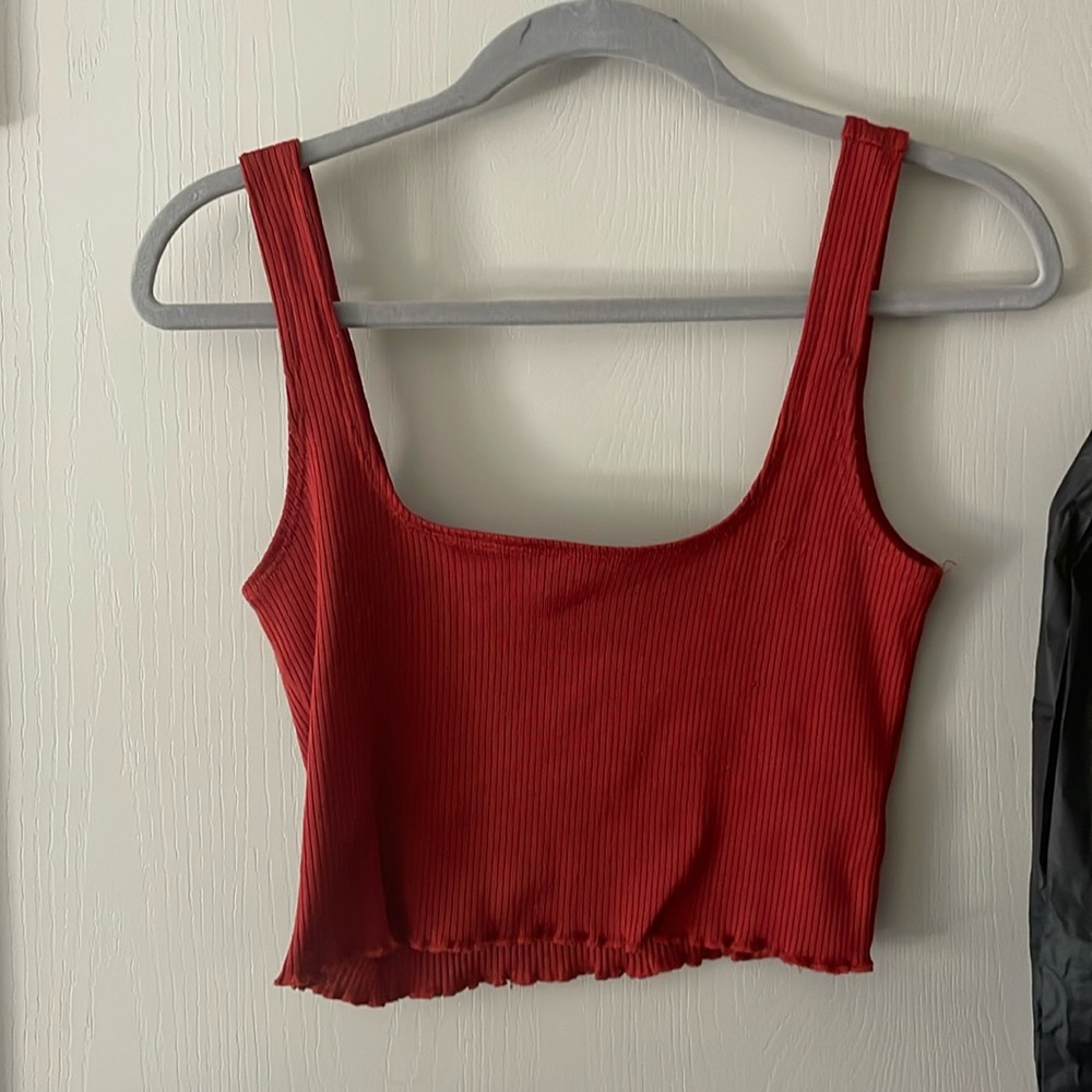 Red tank top